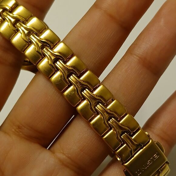 Vintage Elgin II Women's Gold Tone MOP Dial Rhinestone Bezel Quartz Watch - Picture 12 of 13